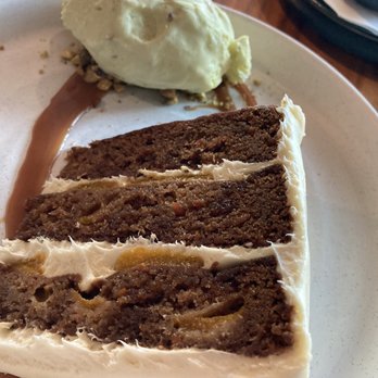 Aerlume - Carrot cake with pistachio ice cream - New American Near Me - Seattle, Washington Aerlume - Carrot cake with pistachio ice cream - New American Near Me - Seattle, Washington