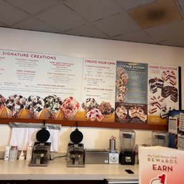 the menu of the ice cream parlor the menu of the ice cream parlor