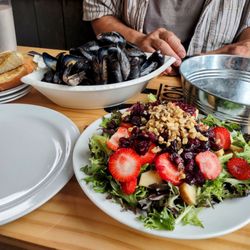 Morrison's Restaurant - Mussles and large summer salad