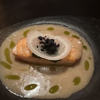 Jun - Tasting Menu - Salmon with lemongrass sauce - New American Near Me - Houston, Texas