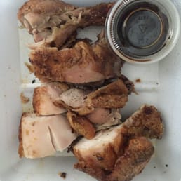 Half chicken$6 plus 50 cents for sauce Half chicken$6 plus 50 cents for sauce