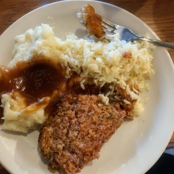 Cracker Barrel Old Country Store - Meatloaf with buttered rice and mashed potatoes. - American Near Me - Athens, Tennessee