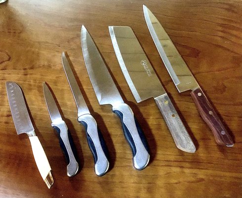 Recent Knives Sharpened - It's amazing when sharpening how you can tell the difference between steels! Some form an edge so easily and others take a little more care and time. Shockingly noticeable though, when you get a good knife.
Message me to learn more about my process and how I can help you get your knives back to a legendary sharpness! Recent Knives Sharpened - It's amazing when sharpening how you can tell the difference between steels! Some form an edge so easily and others take a little more care and time. Shockingly noticeable though, when you get a good knife.
Message me to learn more about my process and how I can help you get your knives back to a legendary sharpness!