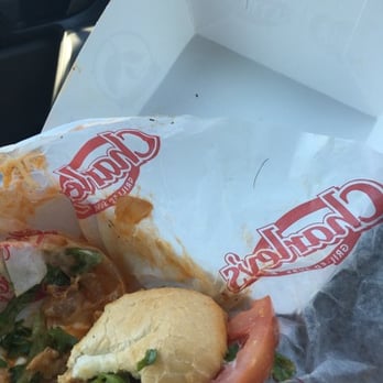 Charleys Cheesesteaks - found a hair in my sandwich good thing i didnt bite it.sandwich was sloppy,i was picking at it it didnt taste good eigther grossed out - Cheesesteaks Near Me - Anaheim, California