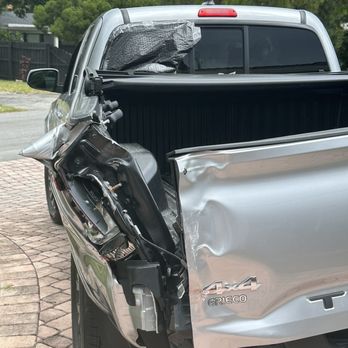 Clancy's Auto Body - Damage from being rear ended by a bus - Body Shops Near Me - Oakland Park, Florida Clancy's Auto Body - Damage from being rear ended by a bus - Body Shops Near Me - Oakland Park, Florida