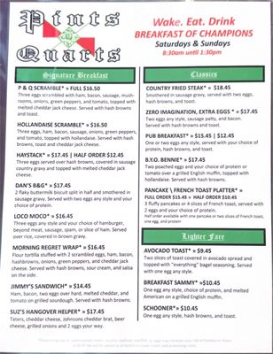 Menu photo 2 Pints and Quarts Lacey, WA Menu photo 2 Pints and Quarts Lacey, WA