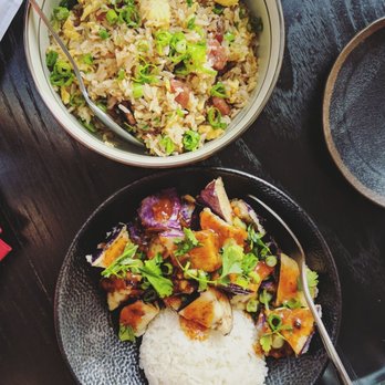 Old Thousand - Brisket fried rice and eggplant - Cocktail Bars Near Me - Austin, Texas Old Thousand - Brisket fried rice and eggplant - Cocktail Bars Near Me - Austin, Texas