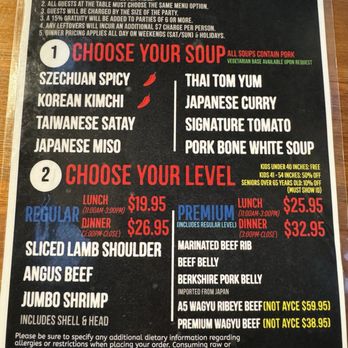 Boiling Pot and Boba Street - Menu. Love that the kid discount is by height, not age - Hot Pot Near Me - Northridge, California Boiling Pot and Boba Street - Menu. Love that the kid discount is by height, not age - Hot Pot Near Me - Northridge, California