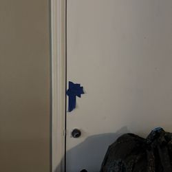 Laker Inn - Painters tape where deadbolt should be