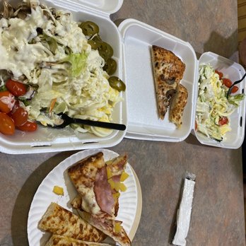 Mountain Mike's Pizza - SALAD! CHEESE Garlic Bread with Cheese - Pizza Near Me - Atwater, California