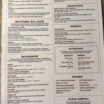 Ted's Montana Grill - Food menu - Burgers Near Me - Peachtree Corners, Georgia Ted's Montana Grill - Food menu - Burgers Near Me - Peachtree Corners, Georgia