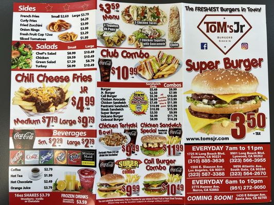 Menu photo 5 Tom’s Jr Burgers Norco, CA Menu photo 5 Tom’s Jr Burgers Norco, CA