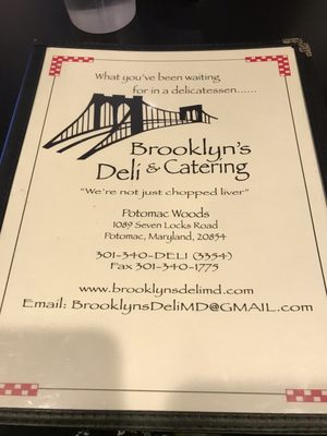 Menu photo 4 Brooklyn's Deli Potomac, MD