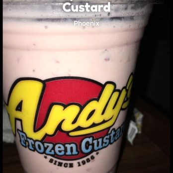 Andy's Frozen Custard - Strawberry malted=delicious 7.31.17. The staff went crazy for niece's puppy & wanted to give her a treat! Not old enough, yet :( - Ice Cream & Frozen Yogurt Near Me - Phoenix, Arizona