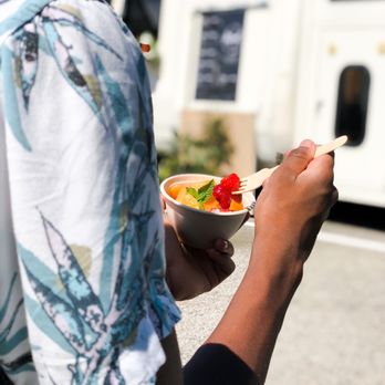 Actual Foods - Marinated Fruit - Food Trucks Near Me - Bass Harbor, Maine Actual Foods - Marinated Fruit - Food Trucks Near Me - Bass Harbor, Maine