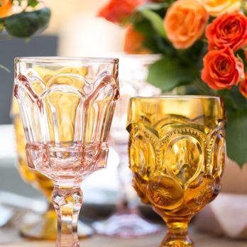Cherished Rentals - Gemstone Glassware in Rose Quartz + Amber - Party Equipment Rentals Near Me - Santa Ana, California Cherished Rentals - Gemstone Glassware in Rose Quartz + Amber - Party Equipment Rentals Near Me - Santa Ana, California