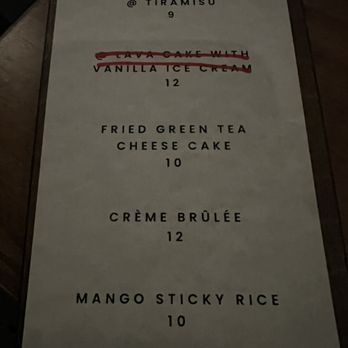 A Roi By Smiley Thai - 10/27/24 Dessert menu - Thai Near Me - Nashville, Tennessee