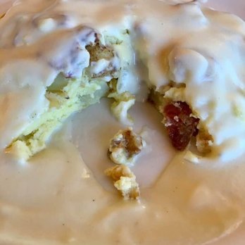 The Original Pancake House - Potato Omelette - filled with potatoes, bacon, and onions, topped with sour cream sauce. - Breakfast & Brunch Near Me - Boise, Idaho