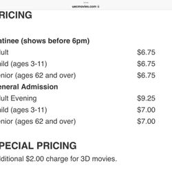 Premiere Theatres - June 2022 website pricing. #UpCloseSavor XP