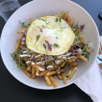 Poached Kitchen - Chili verde fries add eggs. Yum! - Breakfast & Brunch Near Me - Irvine, California