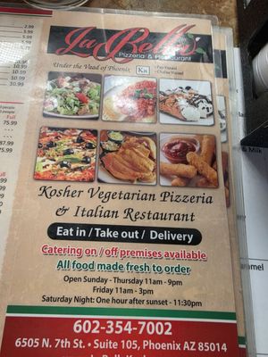 Menu photo 2 LaBella Pizzeria and Restaurant Phoenix, AZ