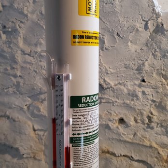 A Best Radon Systems - A Best Radon Systems, Manlius 200 year old home. The U-tube manometer gauge is a visual monitor to verify the system is operating properly. - Home Inspectors Near Me - Manlius, New York