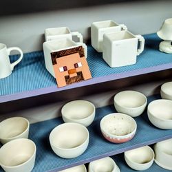 Clay Dreams - Mine Craft mugs and ice cream bowls