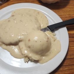 Pontiac Family Kitchen - Chicken Fried Steak, Mashed taters, with (I think) sausage gravy.