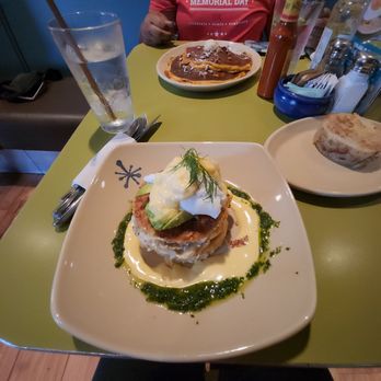 Snooze, an A.M. Eatery - Crabcake Bennie - Breakfast & Brunch Near Me - Houston, Texas Snooze, an A.M. Eatery - Crabcake Bennie - Breakfast & Brunch Near Me - Houston, Texas