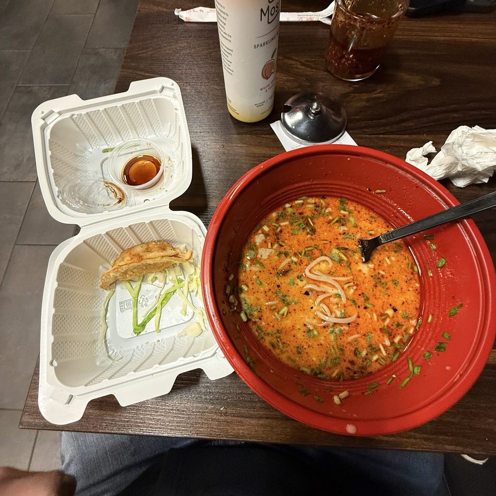 Tonkotsu ramen and gyoza Tonkotsu ramen and gyoza