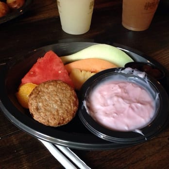 Leaky Cauldron™ - Apple Oatmeal Flan with Yogurt and Fruit - British Near Me - Orlando, Florida Leaky Cauldron™ - Apple Oatmeal Flan with Yogurt and Fruit - British Near Me - Orlando, Florida