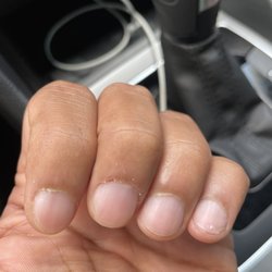 The Gents Place - Cuticles (post service) with slightly injured finger from all the plucking