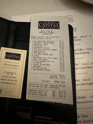 Menu photo 1 The Capital Grille Charlotte, NC Menu photo 1 The Capital Grille Charlotte, NC
