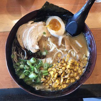 Mecha Noodle Bar - Chicken tonkatsu ramen ($12) with charred corn ($1) - Noodles Near Me - New Haven, Connecticut