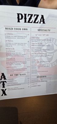 Menu photo 7 Outlaw Pizza Austin, TX