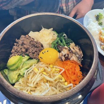 Dae Bak Korean Restaurant - Beef and vegetables plus rice in hot pot bibimbap - Korean Near Me - Lakewood, California