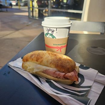 Starbucks - tall pike $3.25 ham & swiss on baguette $7.75 - Coffee & Tea Near Me - Burbank, California Starbucks - tall pike $3.25 ham & swiss on baguette $7.75 - Coffee & Tea Near Me - Burbank, California