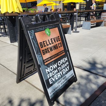 Bellevue Brewing Company - Spring District Brewpub - The signs welcoming you in!  Listen to the signs!! - Brewpubs Near Me - Bellevue, Washington