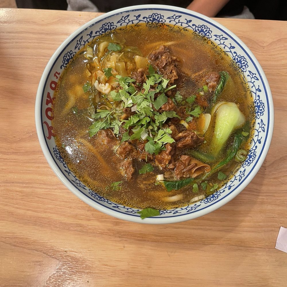 Ox 9 Lanzhou Handpulled Noodles - Braised beef with pickles- 3/5 - Noodles Near Me - San Mateo, California