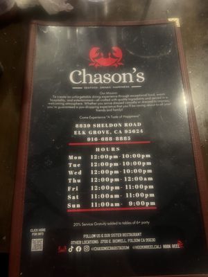 Menu photo 5 Chason's Elk Grove, CA Menu photo 5 Chason's Elk Grove, CA