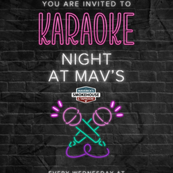 Karaoke every Wednesday at Maverick's!