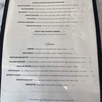 Parc de Ville - Brunch menu - French Near Me - Fairfax, Virginia