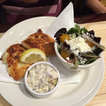 Varsity Sports Grill - Almond crusted halibut with green and gold salad - Venues & Event Spaces Near Me - Anchorage, Alaska