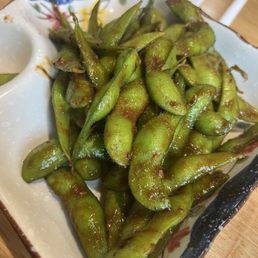 I think they call it dirty edamame, which is spicy edamame very good. Would totally get this again. I think they call it dirty edamame, which is spicy edamame very good. Would totally get this again.