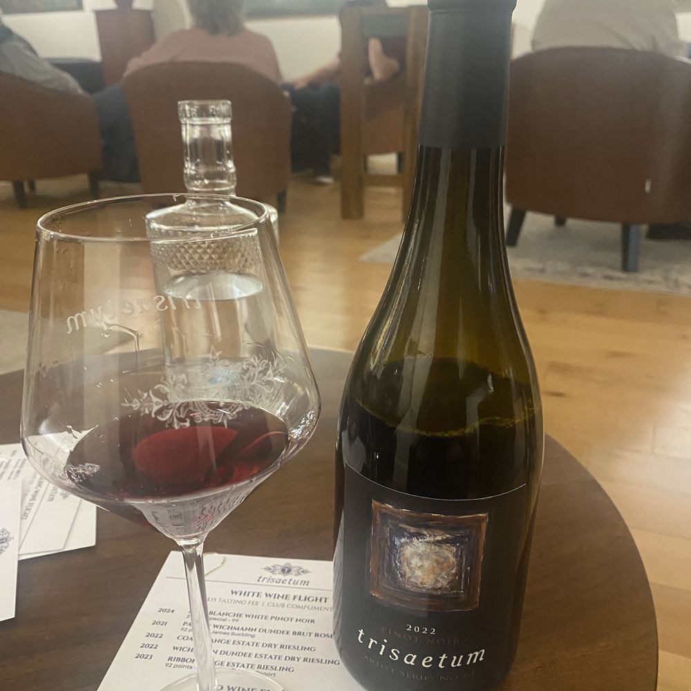 Trisaetum Winery - Enjoying some Pinot - Wineries Near Me - Newberg, Oregon Trisaetum Winery - Enjoying some Pinot - Wineries Near Me - Newberg, Oregon