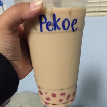 Pekoe - they have red bobas today instead of the regular black pearls - Coffee & Tea Near Me - San Jose, California