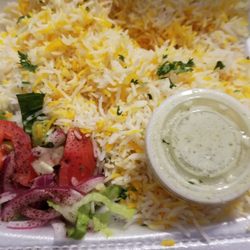 Grub N Go - Rice & salad side with butter chicken