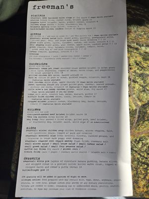 Menu photo 2 Freeman's Grub & Pub Greensboro, NC
