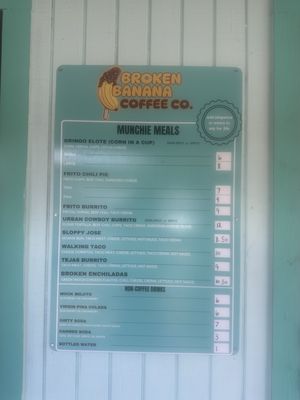 Menu photo 1 Broken Banana Coffee Company Broken Bow, OK