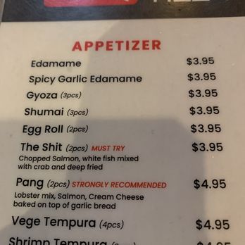 Sakana - Appetizer menu - Japanese Near Me - Las Vegas, Nevada Sakana - Appetizer menu - Japanese Near Me - Las Vegas, Nevada